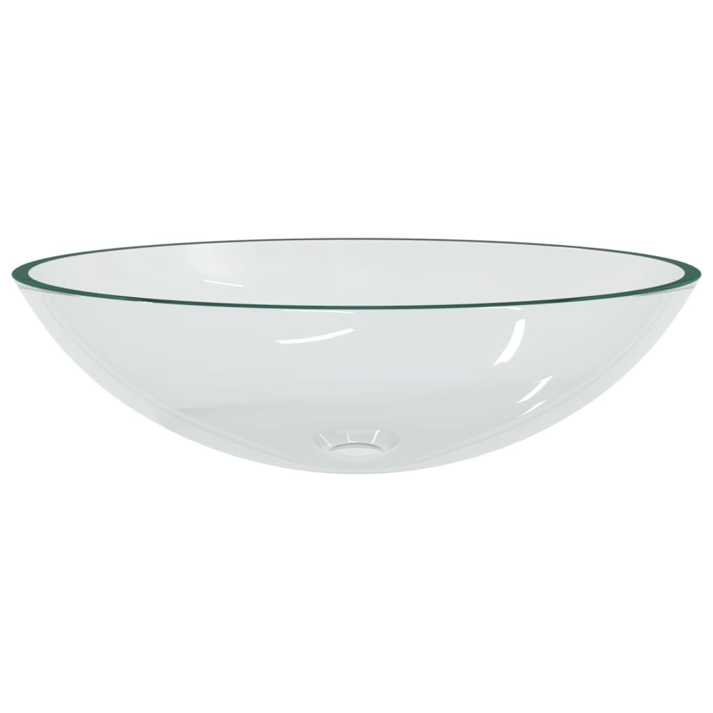 White ceramic basin with a smooth, glossy finish, measuring 41x30x12 cm, featuring a rounded, shallow design and a central drain hole.
