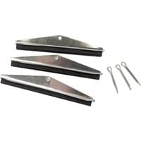 Draper spare stone set for cylinder hone, includes three metal-backed stones and three cotter pins, 280 grit.