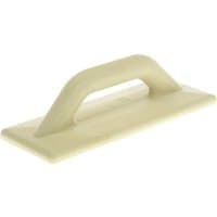 Cream Faithfull plastic plasterers float with rectangular base and central handle.