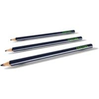 Set of three black Festool pencils with green logo, sharpened tips, and hexagonal shape for grip.