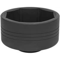 Black Sealey CV095 impact socket, 95mm, 1in square drive, cylindrical with grooved exterior.