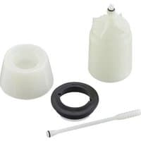 Shimano TL-BR003 funnel bleed tool set with white plastic funnel, black adapter, and white stick for MTB/trekking.