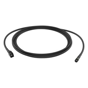 Black 8-meter cable designed for indoor and outdoor use, featuring connectors compatible with AXIS Series modular cameras.