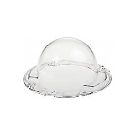 Clear dome-shaped cover for a security camera accessory, made of durable plastic with a smooth surface and a circular base for easy installation.