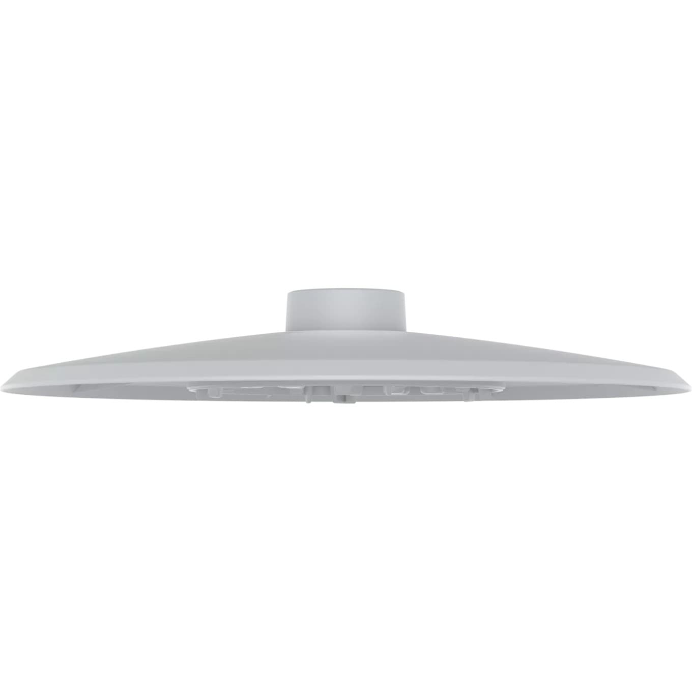Gray suspension system mounting adapter with a wide, flat design and a central cylindrical connector, featuring a smooth surface and sturdy construction.