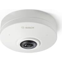 White Bosch FLEXIDOME panoramic 5100i Bullet IP security camera with central lens and sleek round design.