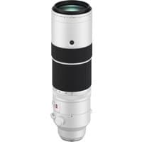 Fujifilm XF150-600MM lens, silver body, black grip, zoom ring, and tripod mount, featuring optical image stabilization.