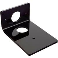 Black Vivolink VLSHELF-M camera mount with L-shaped design and circular cutouts for cable management.