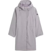 Gray adjustable parka with hood, front pockets, and buttoned cuffs by Aigle MTD® for women.