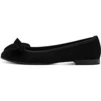 Black Tamaris ballet flats with a bow detail and low heel.