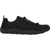Black Endurance Kendy barefoot shoes with minimalist design, lace-up closure, and rugged sole.