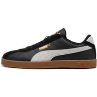 Black Puma Club II SD sneakers with white stripe, gum sole, and gold logo detailing.