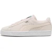 Puma Suede Classic sneakers in light pink suede with white sole and Puma logo on the side.