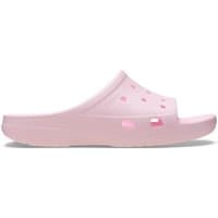 Pink Crocs Saturday Slide with perforated upper, open toe, and cushioned sole.