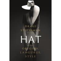 Drake Stutesman book cover featuring a monochrome image of a person in a large white hat and coat.