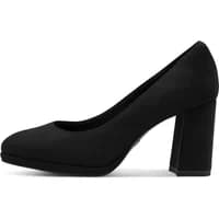 Black Tamaris 1-22441-46 heels with round toe and chunky block heel.
