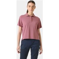 Pink Helly Hansen women's polo shirt, short sleeves, collared, buttoned front, size XL.