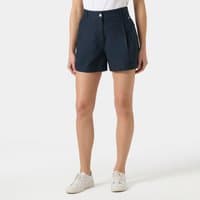 Navy Helly Hansen women's shorts, 4" length, XS size, with front button closure and side pockets.