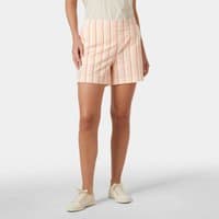 Orange Helly Hansen Women's Thalia Shorts 2.0, size L, featuring a tailored fit and subtle vertical stripes.