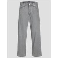 Grey denim Jack & Jones Alex Original Loose Jeans, straight leg, five-pocket style, button fly, size 30R.