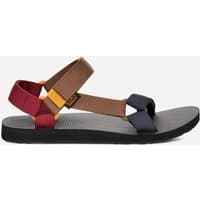 Men's TEVA Original Universal Sandals, Total Eclipse Multi, size 10, with multicolor straps and black sole.