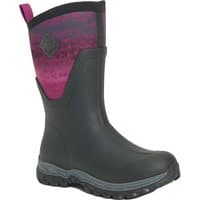 Magenta Muck Boot Arctic Sport Mid Women's Wellington Boots, UK 4, with black rubber sole and neoprene upper.