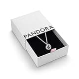 Sterling silver pendant necklace with circular design in PANDORA gift box, 60cm chain length.