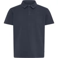 Navy blue polo shirt by Blend with short sleeves, buttoned collar, and classic fit design.