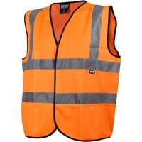 Orange Scan UC801-O hi-vis waistcoat, XXL, with reflective silver stripes and black trim.