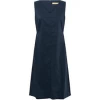 Navy blue sleeveless dress with a V-neckline and knee-length hem, designed by CULTURE Novi Antoinett.