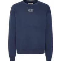 Navy blue Blend sweatshirt with crew neck, long sleeves, and small white chest logo.