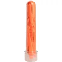 Orange Urban Classics flex laces in a clear cylindrical case with a white cap.