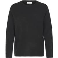 Black b.young BMMminna Jumper, long-sleeve sweater with crew neck and relaxed fit.