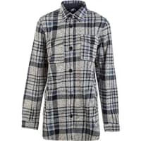 Whistler Milly Checked woman's shirt, long-sleeve, button-up, gray and black plaid pattern with chest pocket.