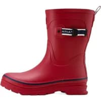 Red Ariat Kelmarsh Mid women's boots with black sole, buckle detail, and pull tab.