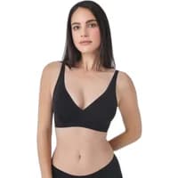 Black Sassa Soft women's bra with seamless design and adjustable straps.