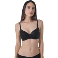 Black Sassa Sparkling Light women's bra with thin adjustable straps and subtle front embellishment.