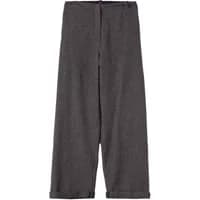 Gray Stefanel women's cropped cigarette trousers with a straight leg and tailored waistband.