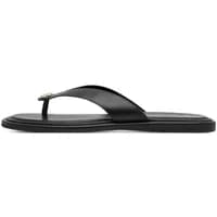 Black Tamaris women's flip-flops with sleek straps and flat sole.