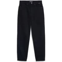 Women's high-waisted black jeans by ARMEDANGELS, featuring a relaxed fit and tapered legs.