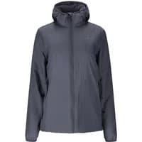 Dark gray women's hooded jacket Whistler Palu CFT with full zip front and subtle logo on chest.