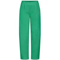 Green b.young Mille women's joggers with elastic waistband and relaxed fit.