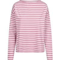 Pink and white striped women's long sleeve T-shirt, Trespass Thelma, with a relaxed fit and crew neckline.