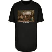 Black oversized T-shirt with vintage club scene graphic and "In Da Club" text on the front.