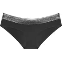 Black Triumph Breathe & Lift Smart women's panties with lace trim and seamless design.