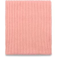 Pink ribbed women's scarf KAFFE Aadena with a soft, textured knit pattern.