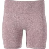 Pink heathered women's Endurance Maidon shorts with high waistband and seamless design.