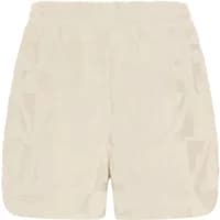 Beige women's shorts Ichi IHNABI with elastic waistband and side pockets.