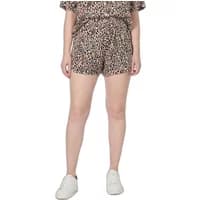 Leopard print women's shorts by Ragwear Perrine, elastic waistband, casual fit.