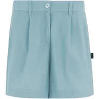 Light blue Regatta Sabelle women's shorts with button closure, belt loops, and pleated front design.